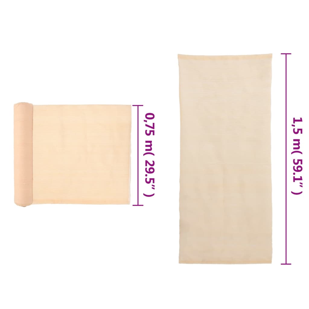 vidaXL Privacy Net HDPE 1.5x25 m Beige