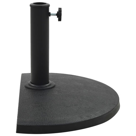 vidaXL Parasol Base | Black | Polyresin | Standard | Decorative Inlays