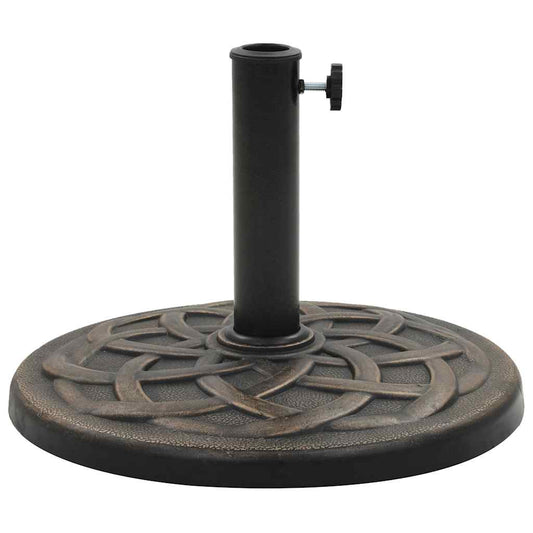 45201 vidaXL Parasol Base Round Polyresin 11 kg Bronze