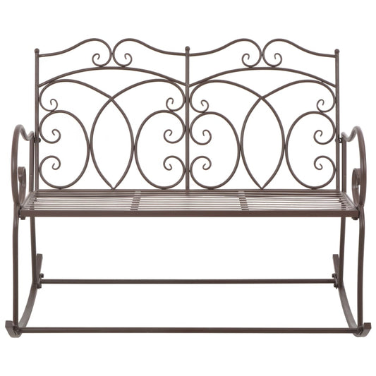 vidaXL Garden Bench | Antique brown | Wrought iron | Medium | Garden Bench