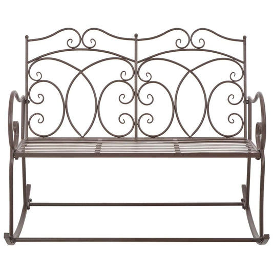 45437 vidaXL Garden Bench 104 cm Iron Antique Brown