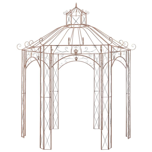 vidaXL Garden Pavilion Antique Brown 3 m Iron