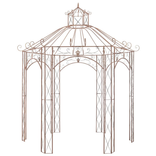 vidaXL Pavilion | Antique brown | Wrought iron | 3m | Decorative Inlays