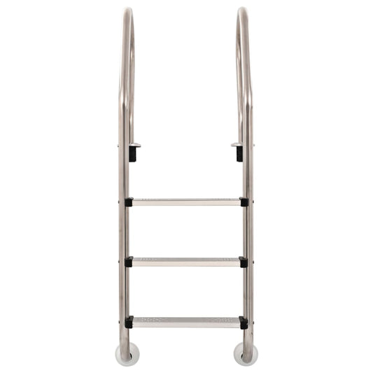 vidaXL Pool Ladder 3 Steps Stainless Steel 304 120 cm