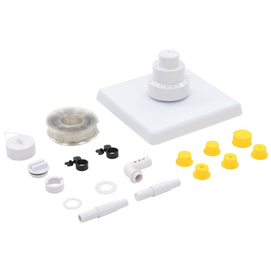 91743 vidaXL 13 Piece Pool Grecian Fountain White