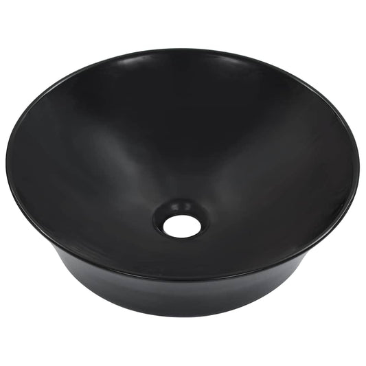 143908 vidaXL Wash Basin 41x12,5 cm Ceramic Black