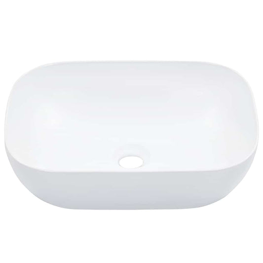 143915 vidaXL Wash Basin 45,5x32x13 cm Ceramic White