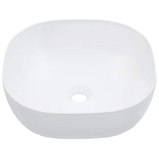 143917 vidaXL Wash Basin 42,5x42,5x14,5 cm Ceramic White