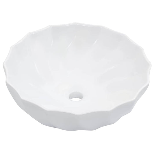 143921 vidaXL Wash Basin 46x17 cm Ceramic White