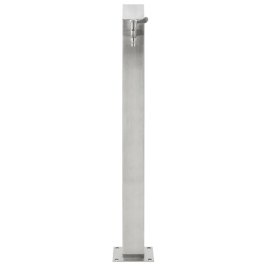 45453 vidaXL Garden Water Column Stainless Steel Square 95 cm