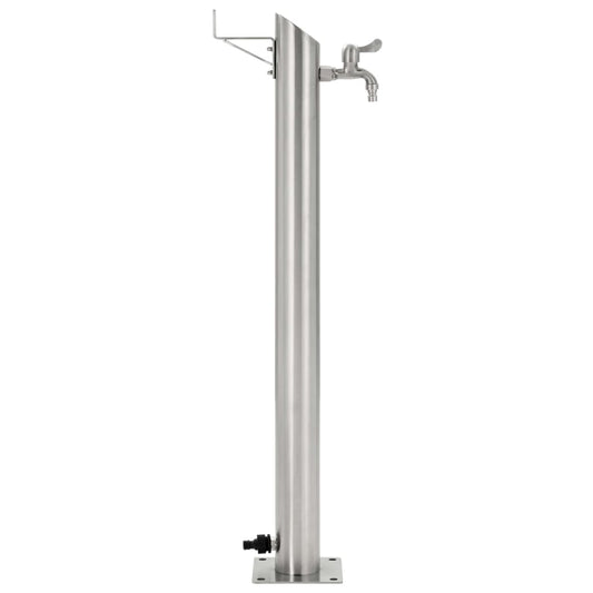 45456 vidaXL Garden Water Column Stainless Steel Round 95 cm