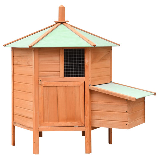 170645 vidaXL Chicken Cage Solid Pine & Fir Wood 126x117x125 cm