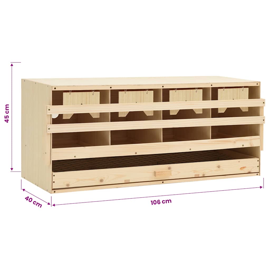 vidaXL Chicken Laying Nest | Brown and natural wood colour