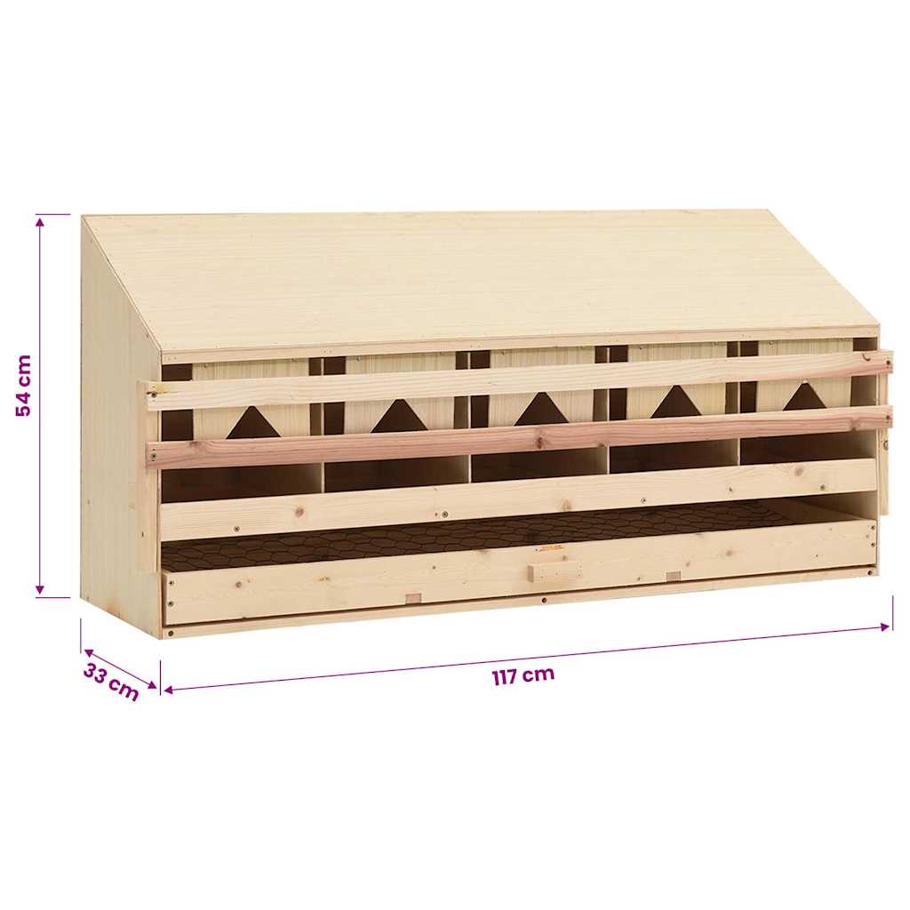 vidaXL Chicken Laying Nest | Brown and natural wood colour