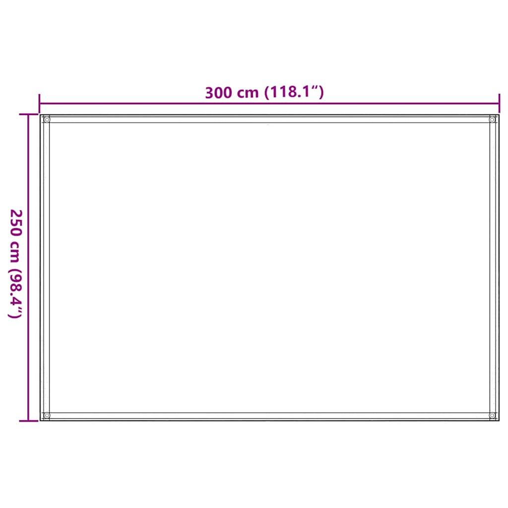 133638 vidaXL Tent Carpet 250x300 cm HDPE Green