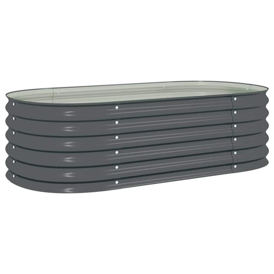 45529 vidaXL Garden Raised Bed 160x80x44 cm Galvanised Steel Grey