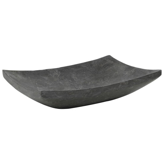vidaXL Sink 50x35x12 cm Marble Black