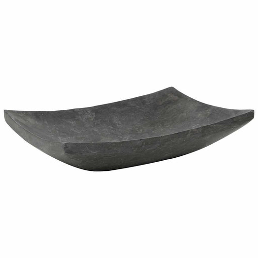 142764 vidaXL Sink 50x35x12 cm Marble Black