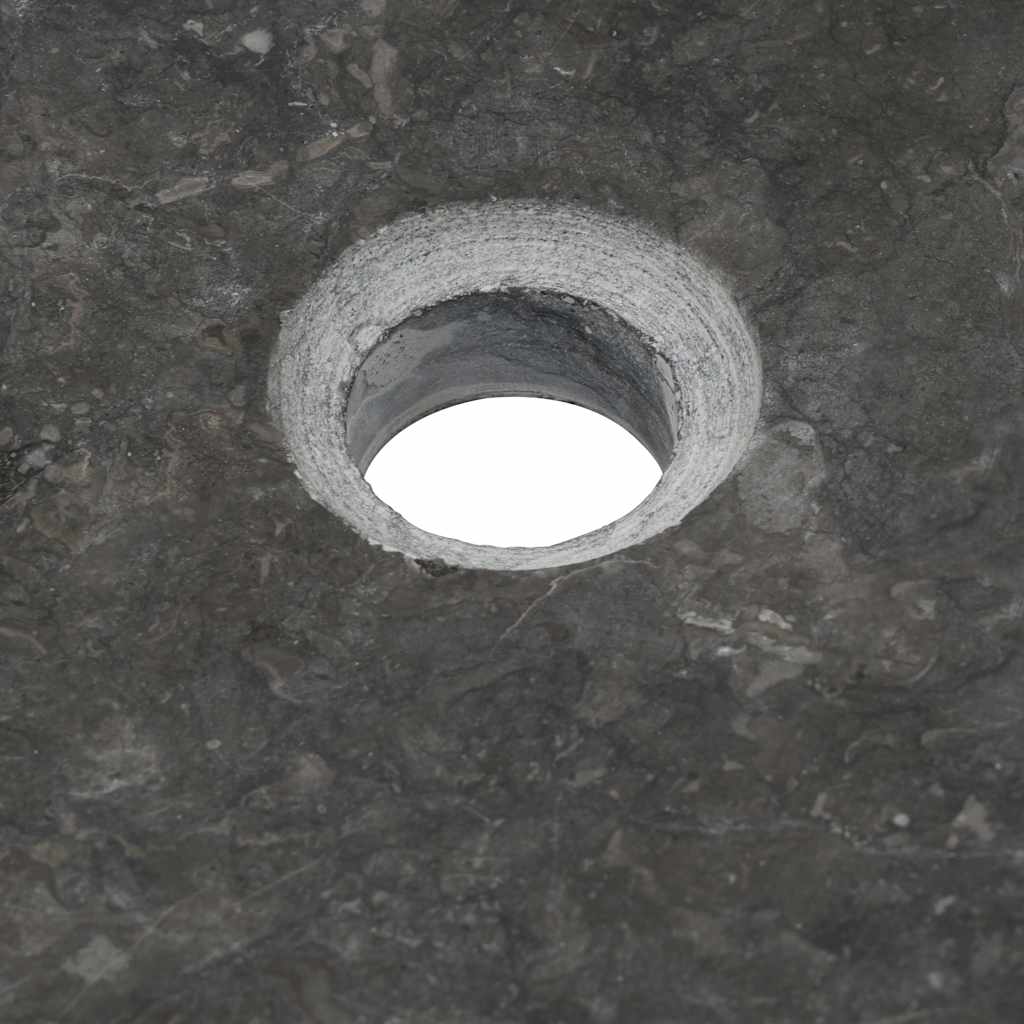 142764 vidaXL Sink 50x35x12 cm Marble Black