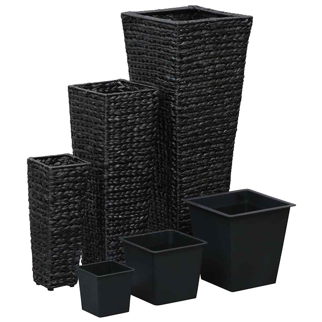 45570 vidaXL Raised Beds 3 pcs Water Hyacinth Black
