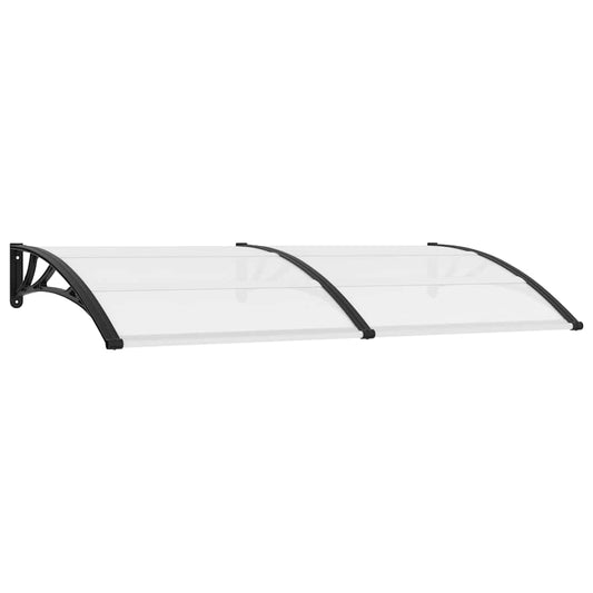 vidaXL Door Canopy | Black brackets, transparent sheets