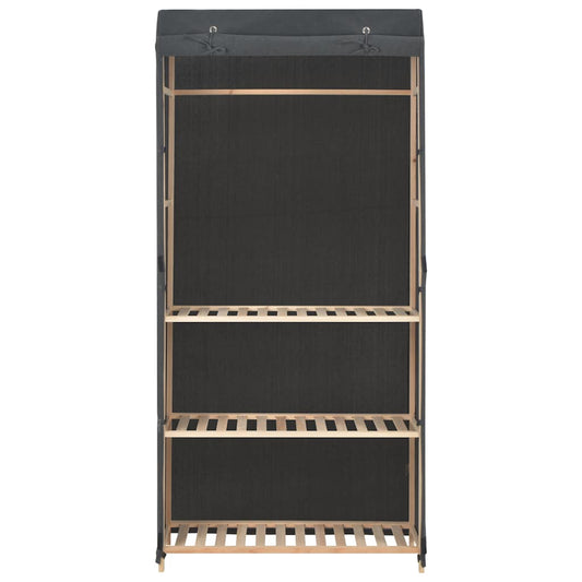vidaXL 3-Tier Wardrobe Grey 79x40x170 cm Fabric