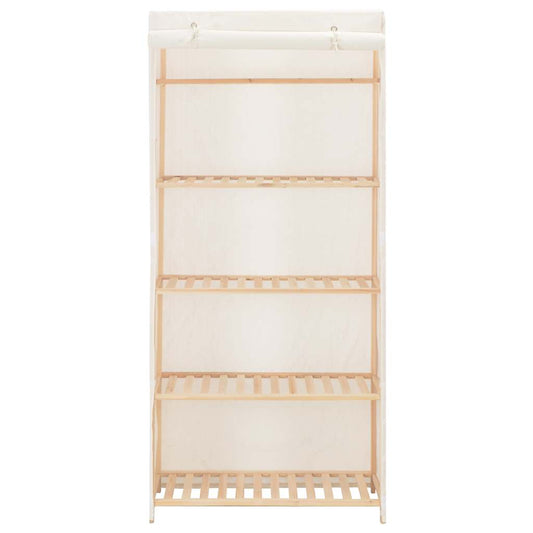 248190 vidaXL Wardrobe White 79x40x170 cm Fabric