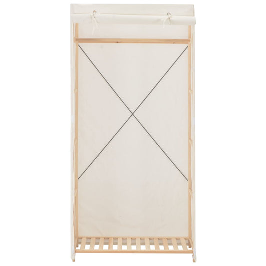248192 vidaXL Wardrobe White 79x40x170 cm Fabric