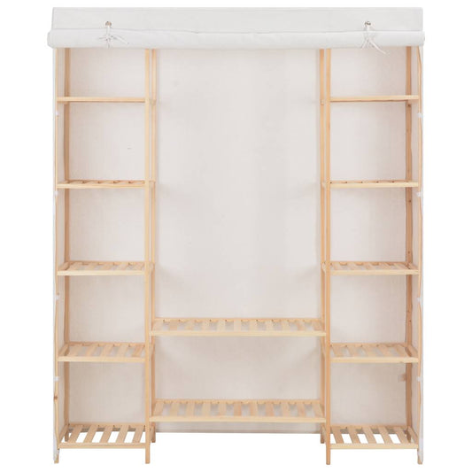 vidaXL Wardrobe | White | Fir wood | 135x40x170 cm | Wardrobe | Rectangular