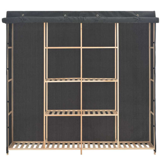 vidaXL Wardrobe | Grey | Cotton | 173 cm x 40 cm x 170 cm | Wardrobe