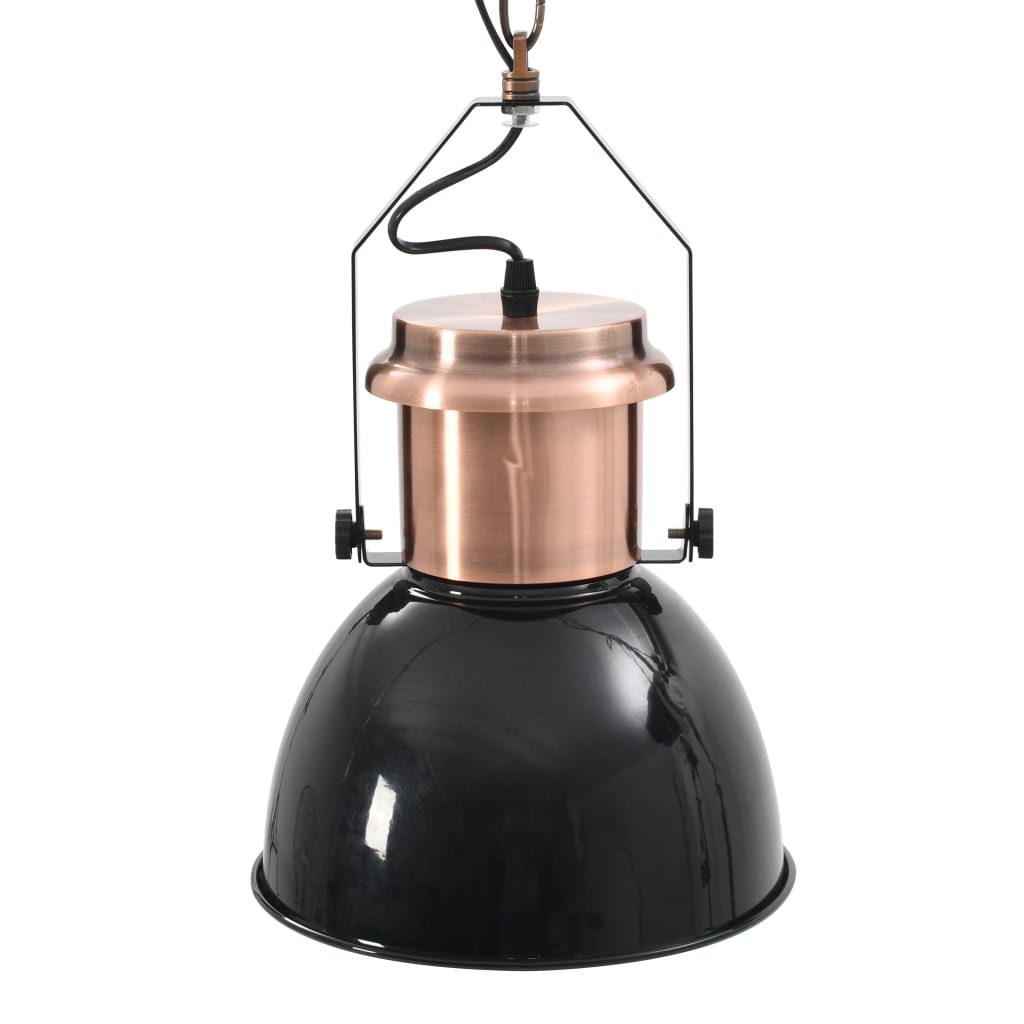 vidaXL Ceiling Lamp | Set of 2 | Black and Copper | Metal | Medium