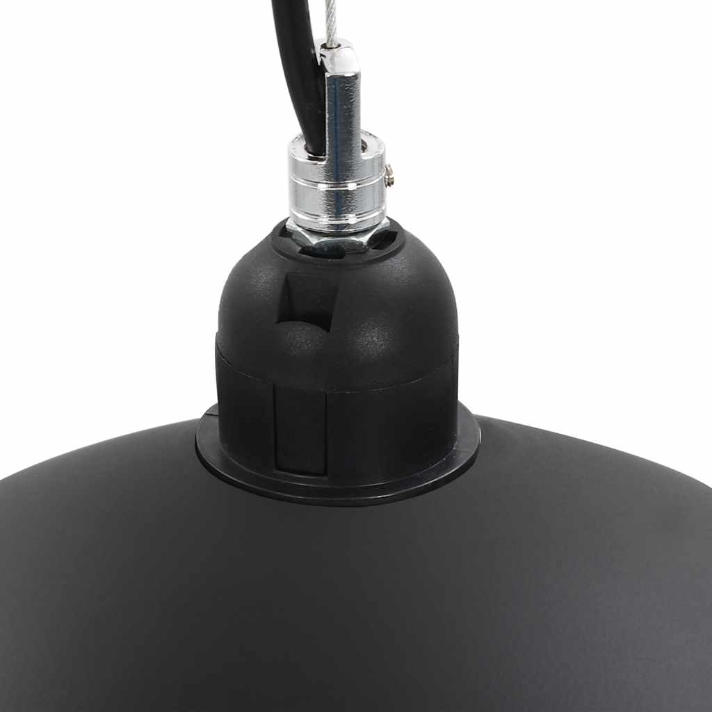 50876 vidaXL Ceiling Lamps 2 pcs Black and Gold Semi-spherical 40 cm E27