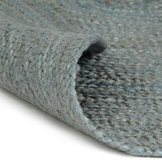 133670 vidaXL Handmade Rug Jute Round 150 cm Olive Green