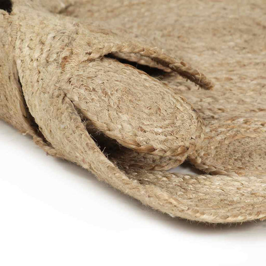 133713 vidaXL Handmade Rug Braided Jute 90 cm
