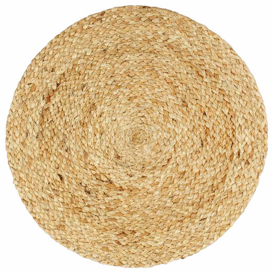 133834 vidaXL Placemats 4 pcs Plain Natural 38 cm Round Jute