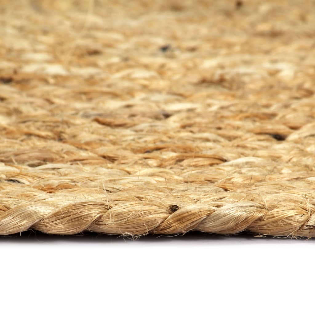 vidaXL Placemats 4 pcs Plain Natural 38 cm Round Jute