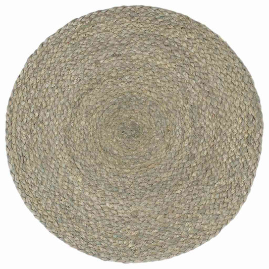 133838 vidaXL Placemats 4 pcs Plain Grey 38 cm Round Jute