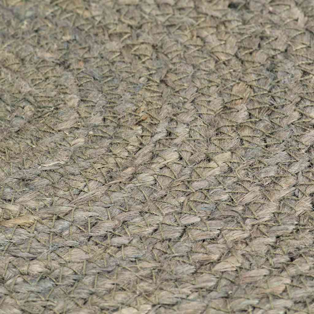 133839 vidaXL Placemats 6 pcs Plain Grey 38 cm Round Jute