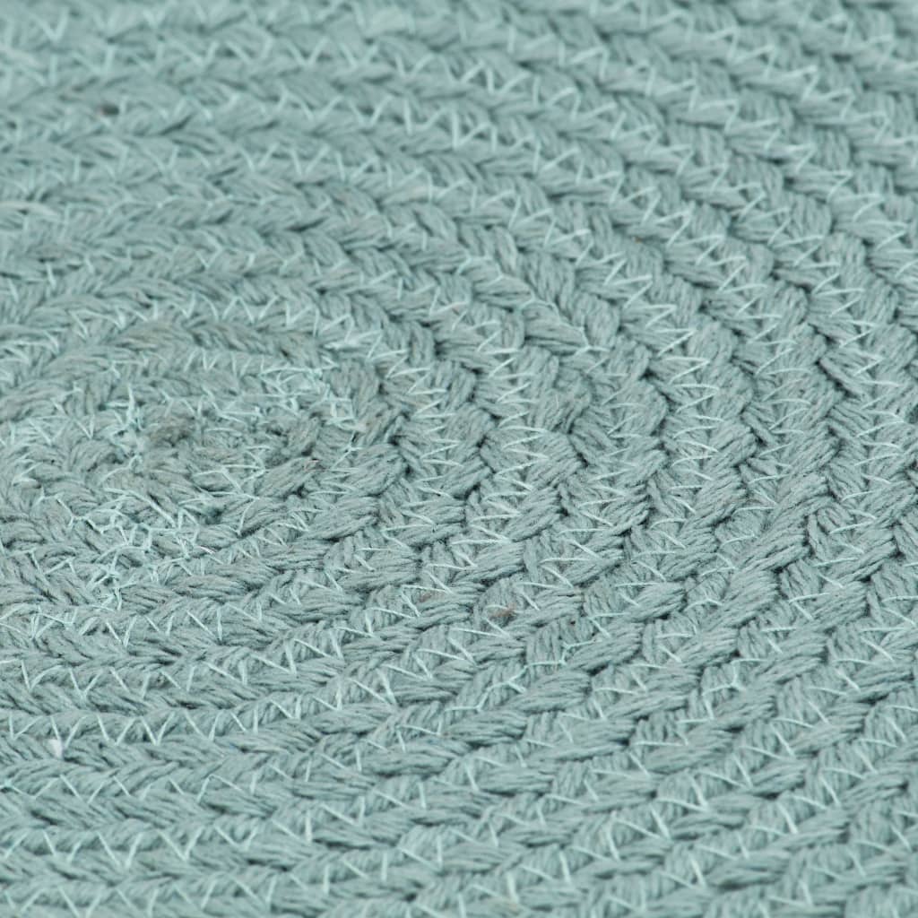vidaXL Placemat | Set of 4 | Plain Green | 100% Cotton | Standard | Non-slip