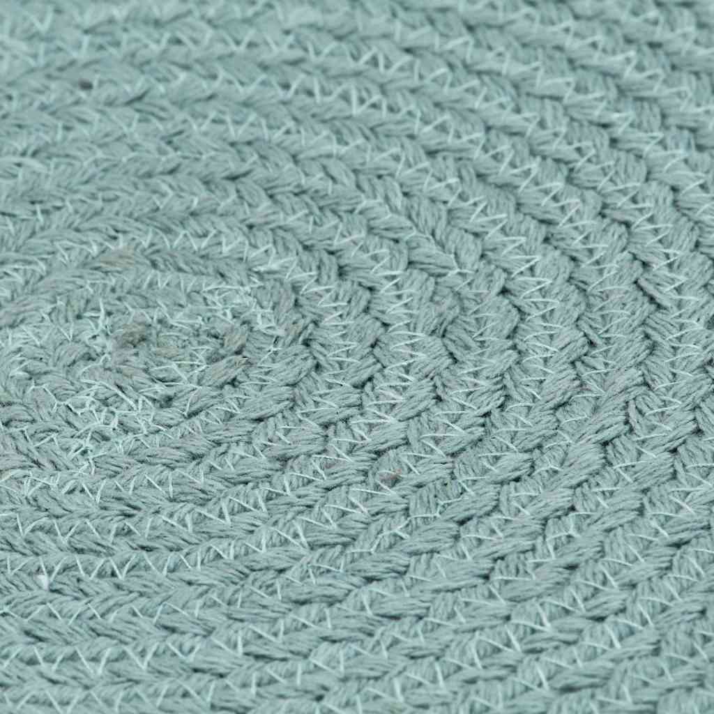 vidaXL Placemats 4 pcs Plain Green 38 cm Round Cotton