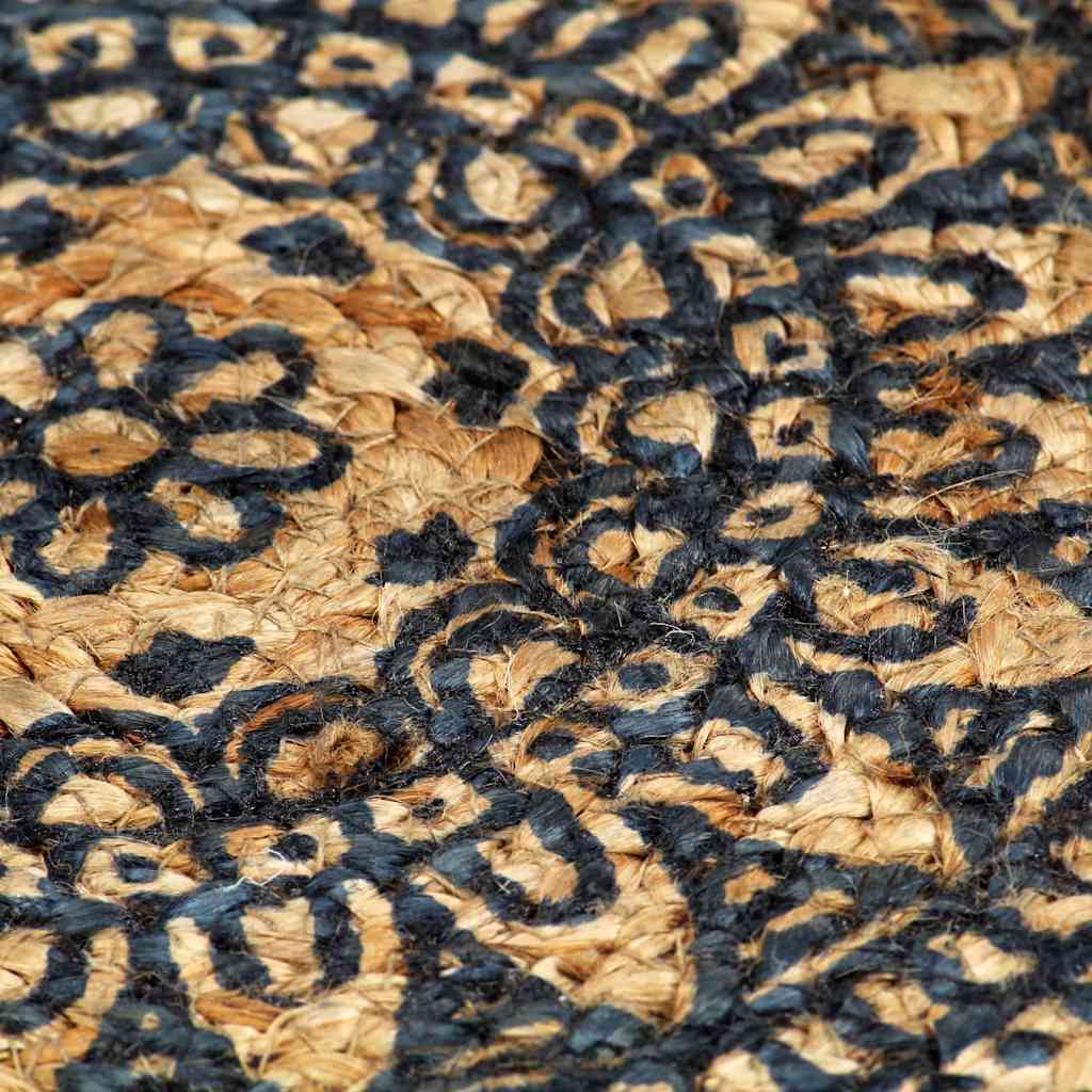 133871 vidaXL Placemats 6 pcs Dark Blue 38 cm Round Jute