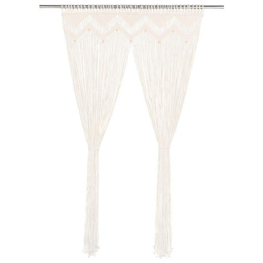 vidaXL Macrame Curtain 140x240 cm Cotton