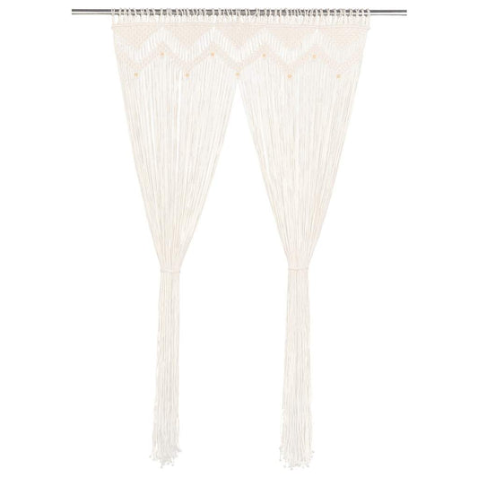 133908 vidaXL Macrame Curtain 140x240 cm Cotton
