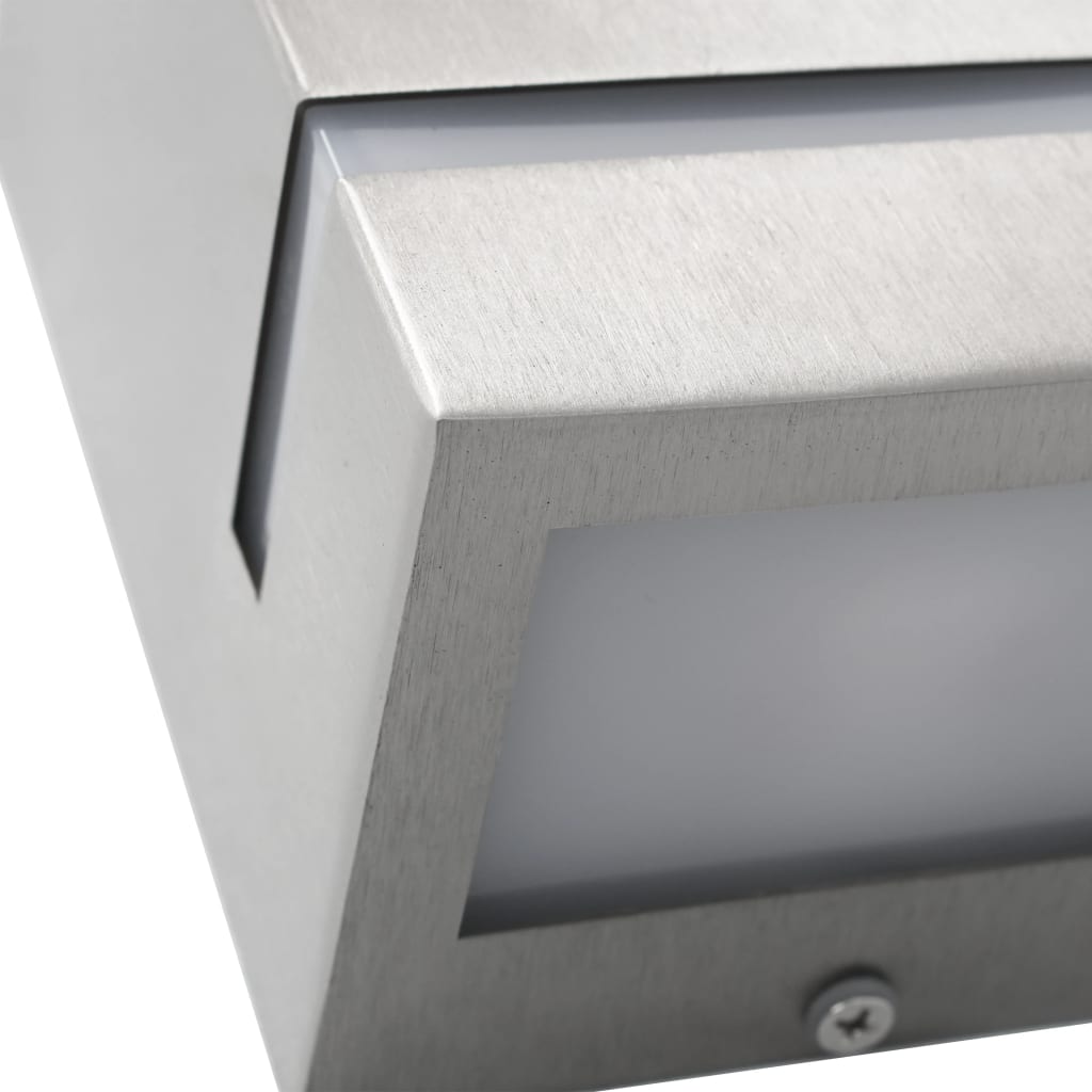 vidaXL Wall Light | Set of 2 | Silver | Stainless steel | Medium | Wall Light