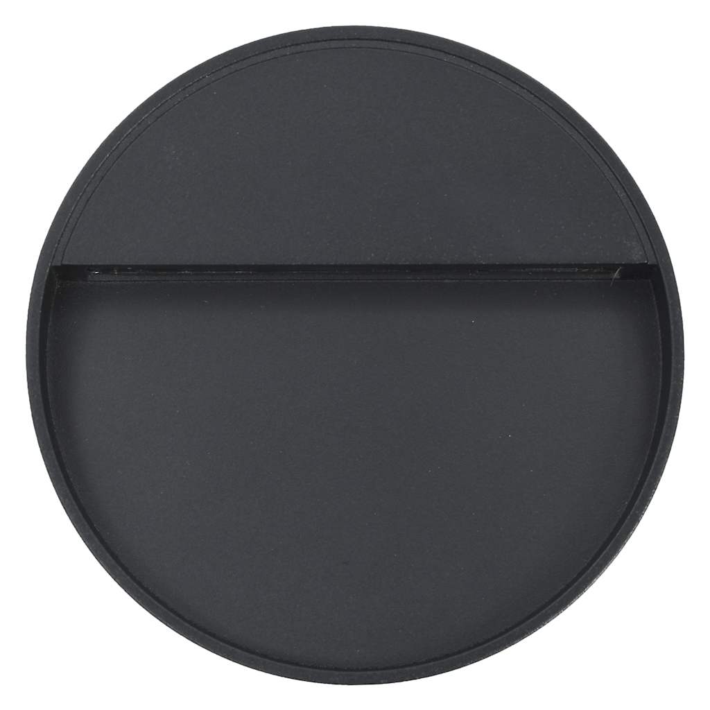 45658 vidaXL Outdoor LED Wall Lights 2 pcs 3 W Black Round