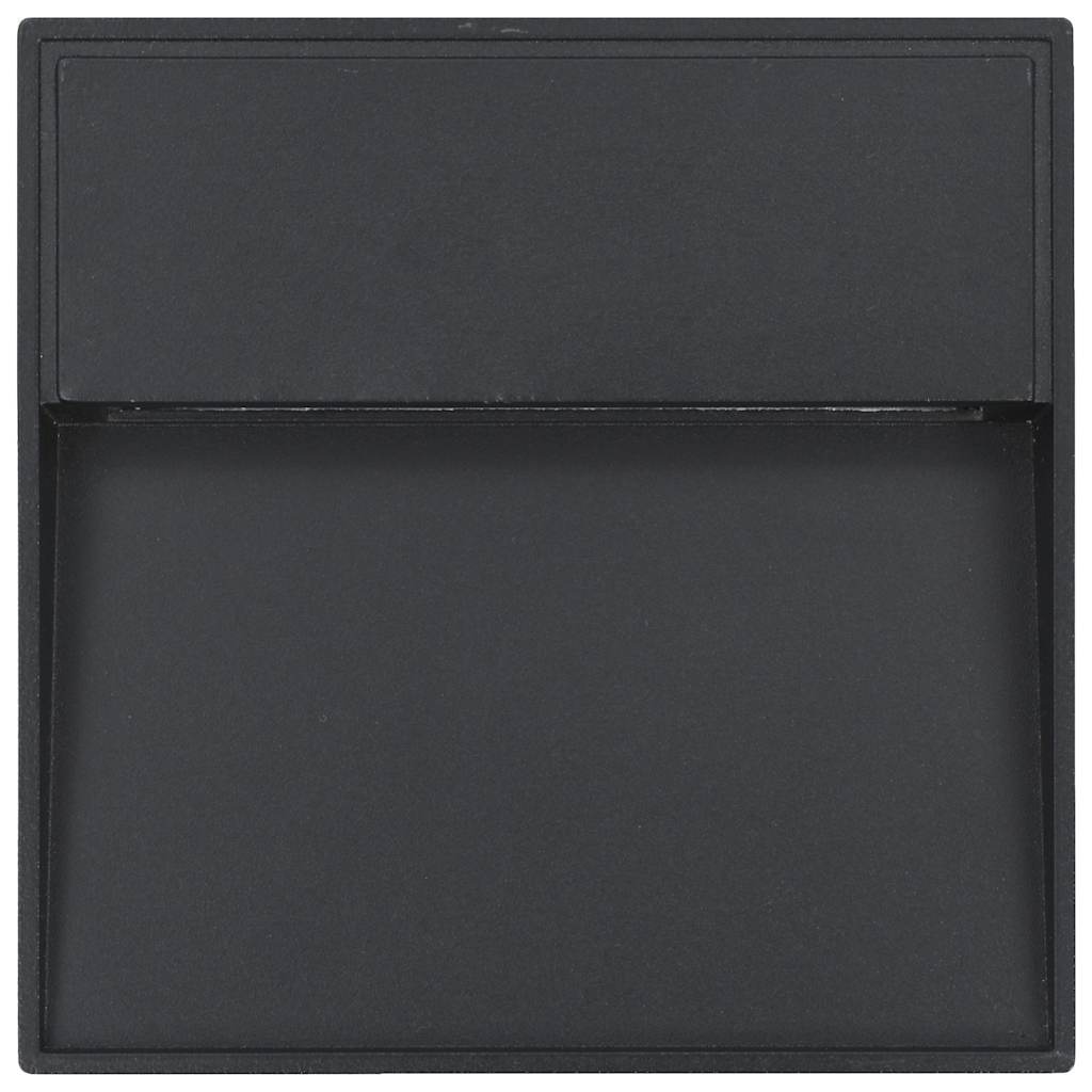 45659 vidaXL Outdoor LED Wall Lights 2 pcs 3 W Black Square
