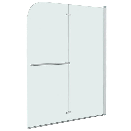 144678 vidaXL Folding Shower Enclosure 2 Panels ESG 95x140 cm