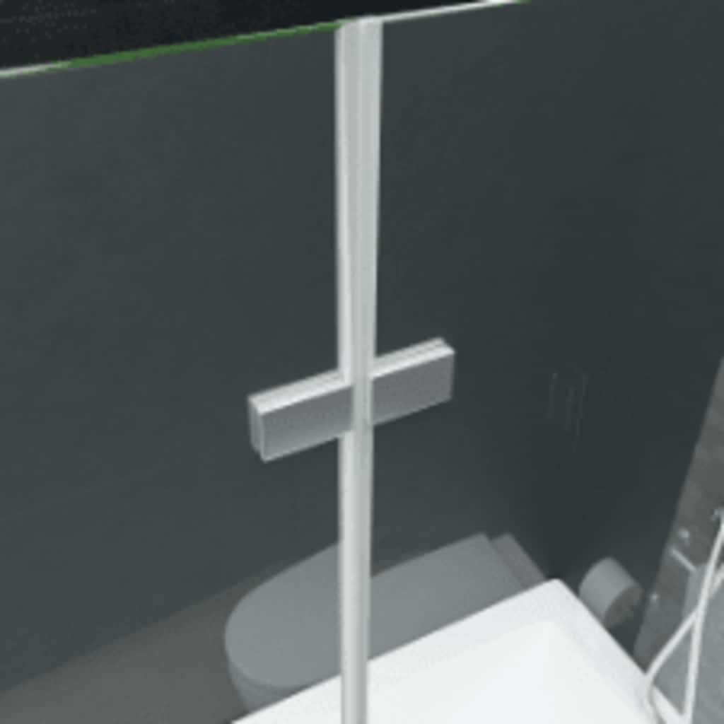vidaXL Folding Shower Enclosure 2 Panels ESG 95x140 cm