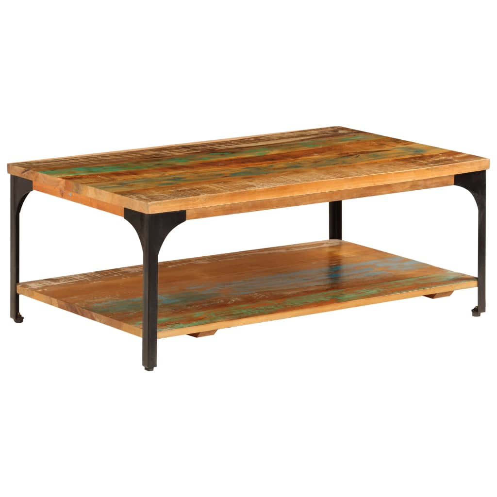 vidaXL Coffee Table | Multicolour | Solid reclaimed wood and powder-coated steel