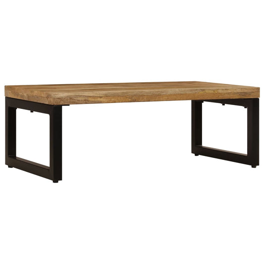 vidaXL Coffee Table | Natural Mango Wood Finish | Solid Mango Wood and Steel